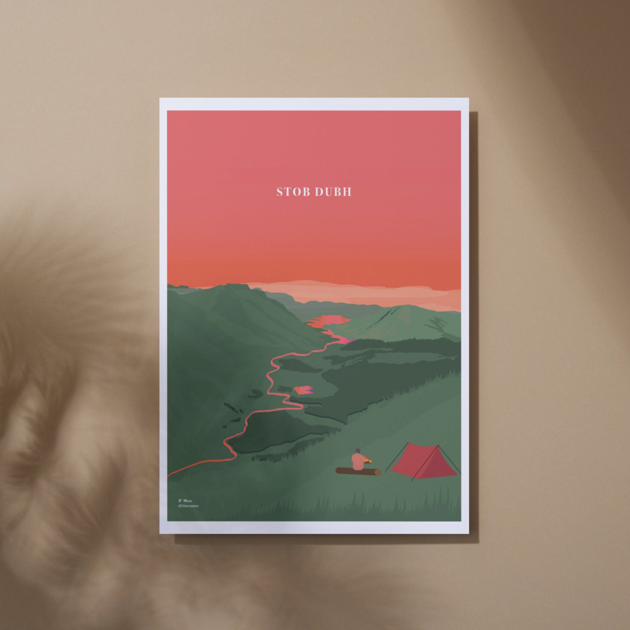Stob Dubh Print | Scotland | Highlands | Nature | Munro | Walking| Hiking | Poster