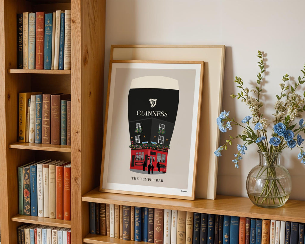 The Temple Bar | Pubs In Pints | Print | Dublin | Ireland | Bar | Poster | Guinness | Irish | Art