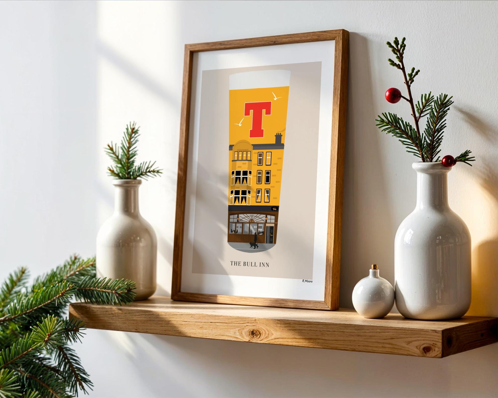 The Bull Inn | Paisley | Pub | Tennents | Pubs in Pints | Scotland | Print | Art