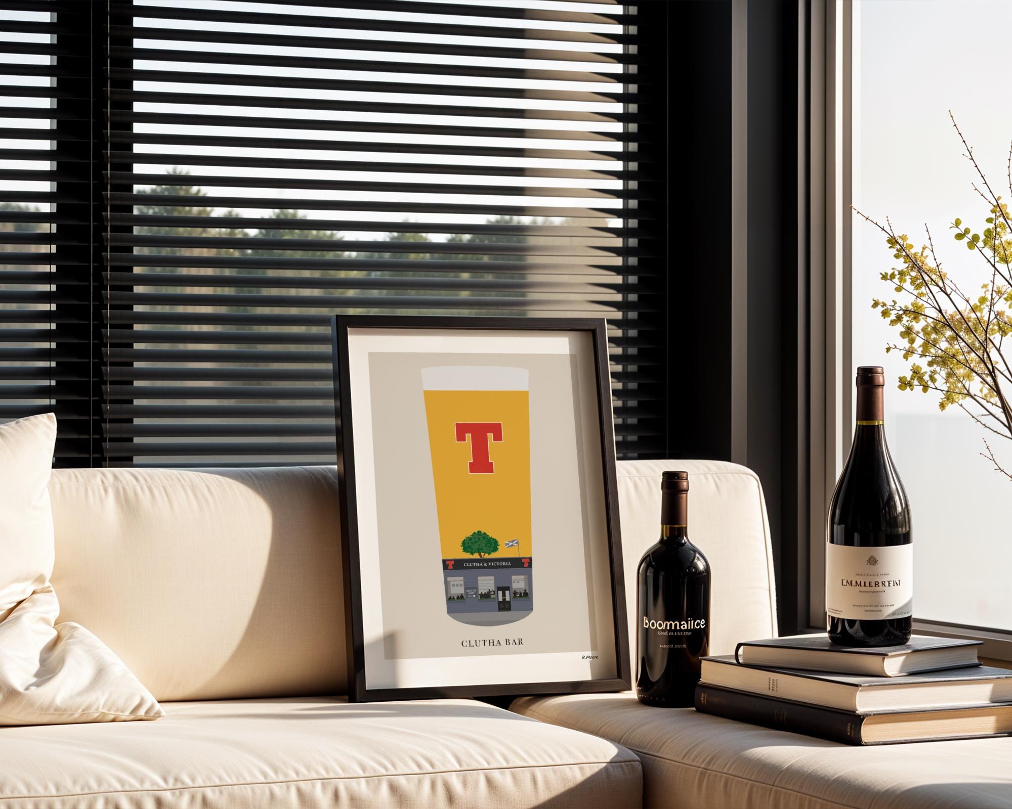 Clutha Bar | Pubs In Pints | Print | Glasgow | Scotland | Bar | Poster | Tennents | Scottish