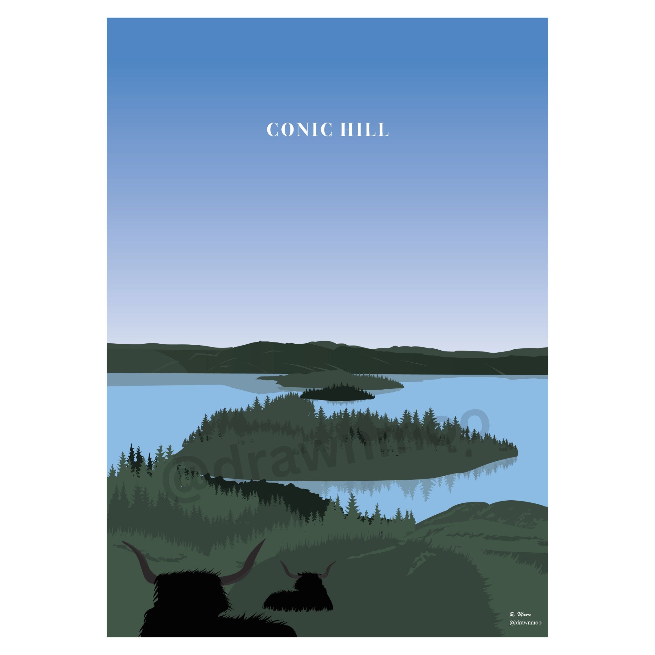 Conic Hill Print | Scotland | Highlands | Nature | Hill | Walking| Hiking | Poster