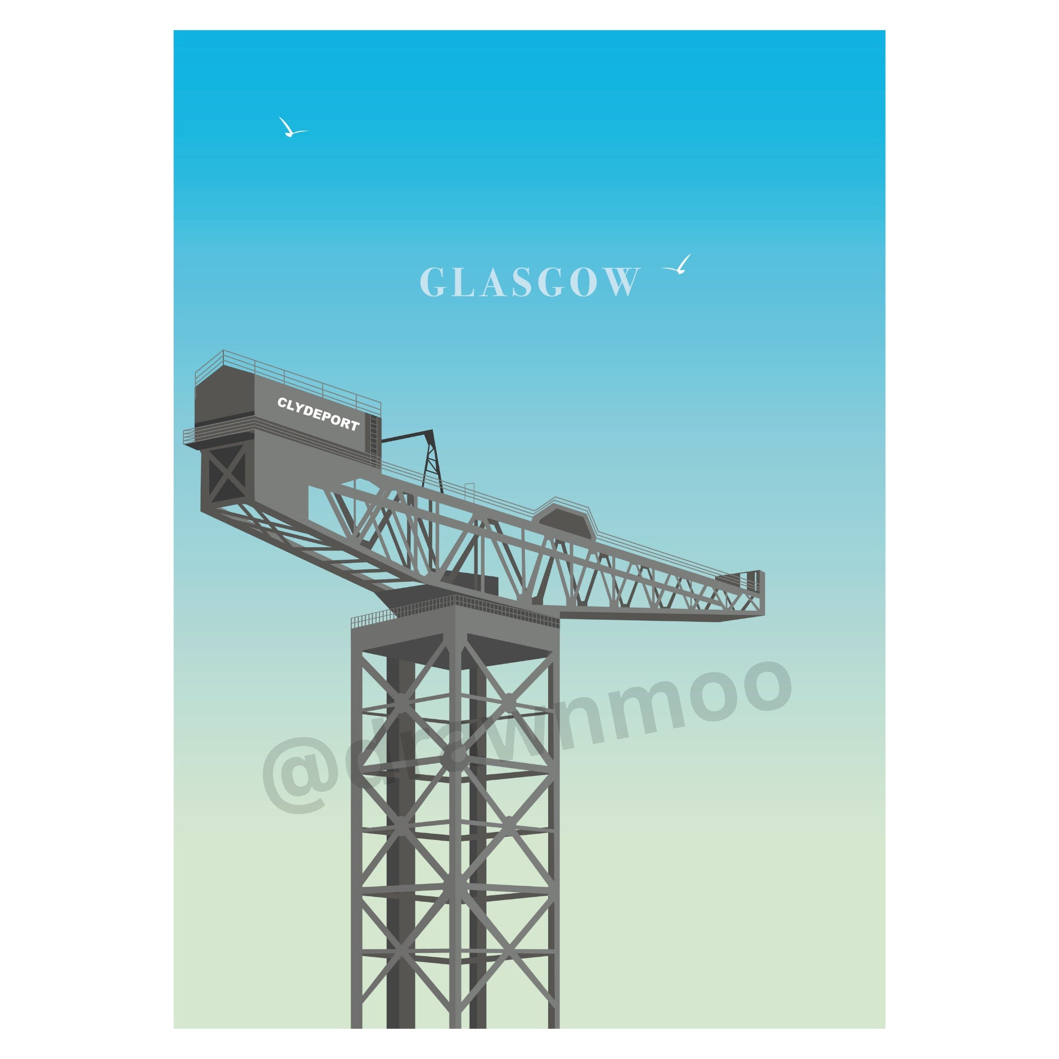 Glasgow Print | Scotland | Finnieston Crane | Poster