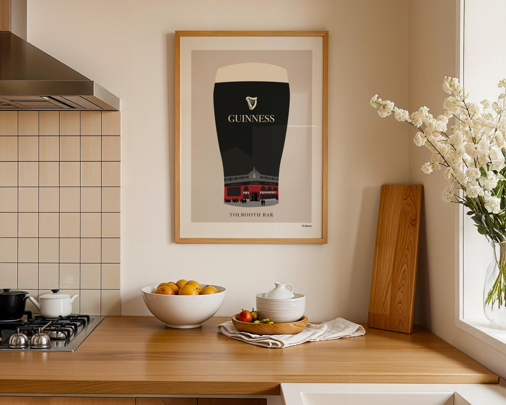 Tolbooth Bar | Pubs In Pints | Print | Glasgow | Scotland | Bar | Poster | Guinness | Irish