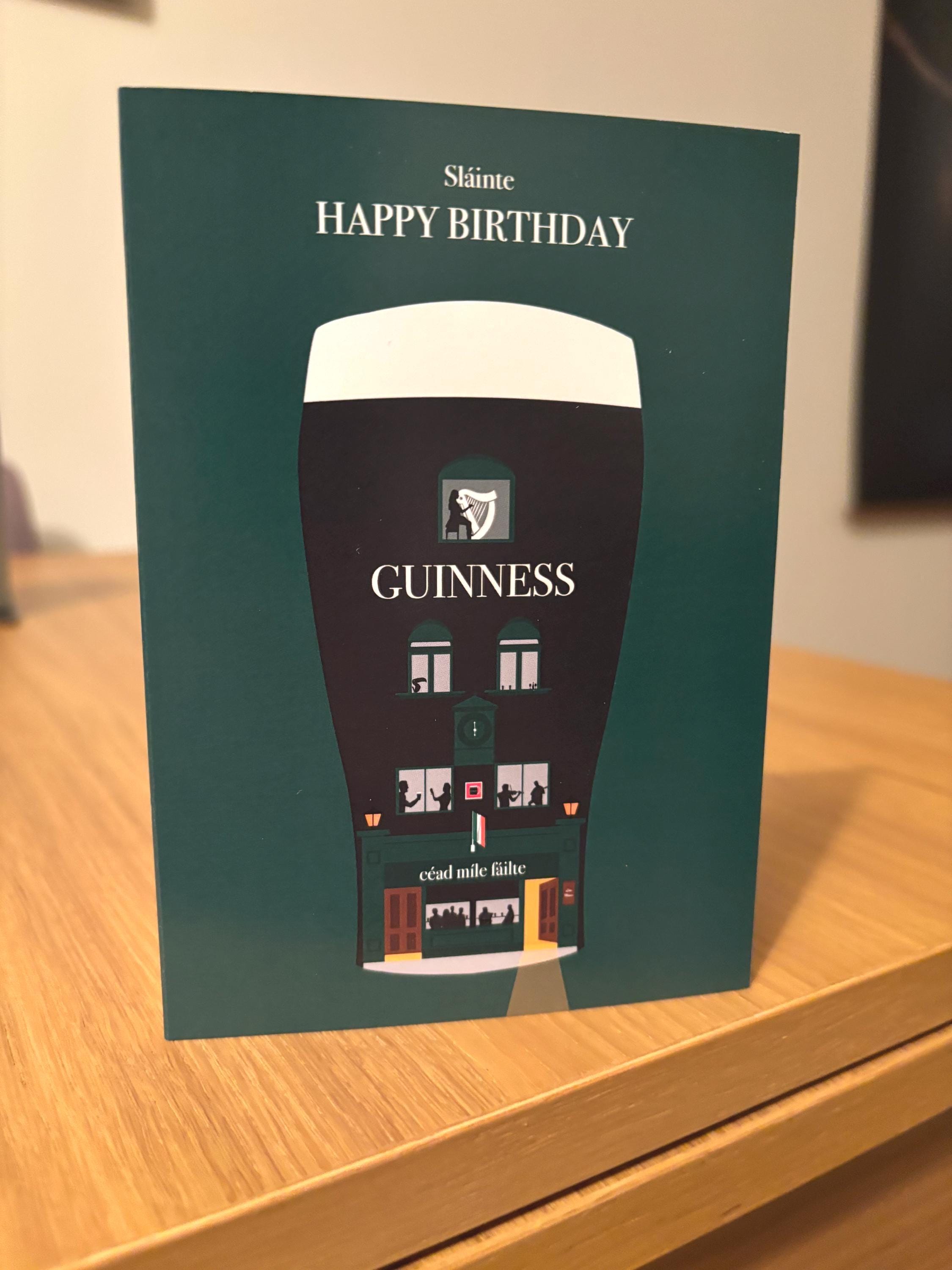 Guinness Birthday Card | Irish Sláinte Greetings