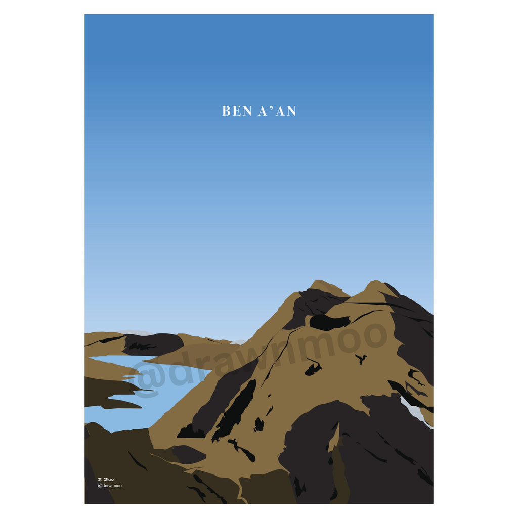 Ben A'an Print | Scotland | Highlands | Nature | Hill | Walking| Hiking | Poster