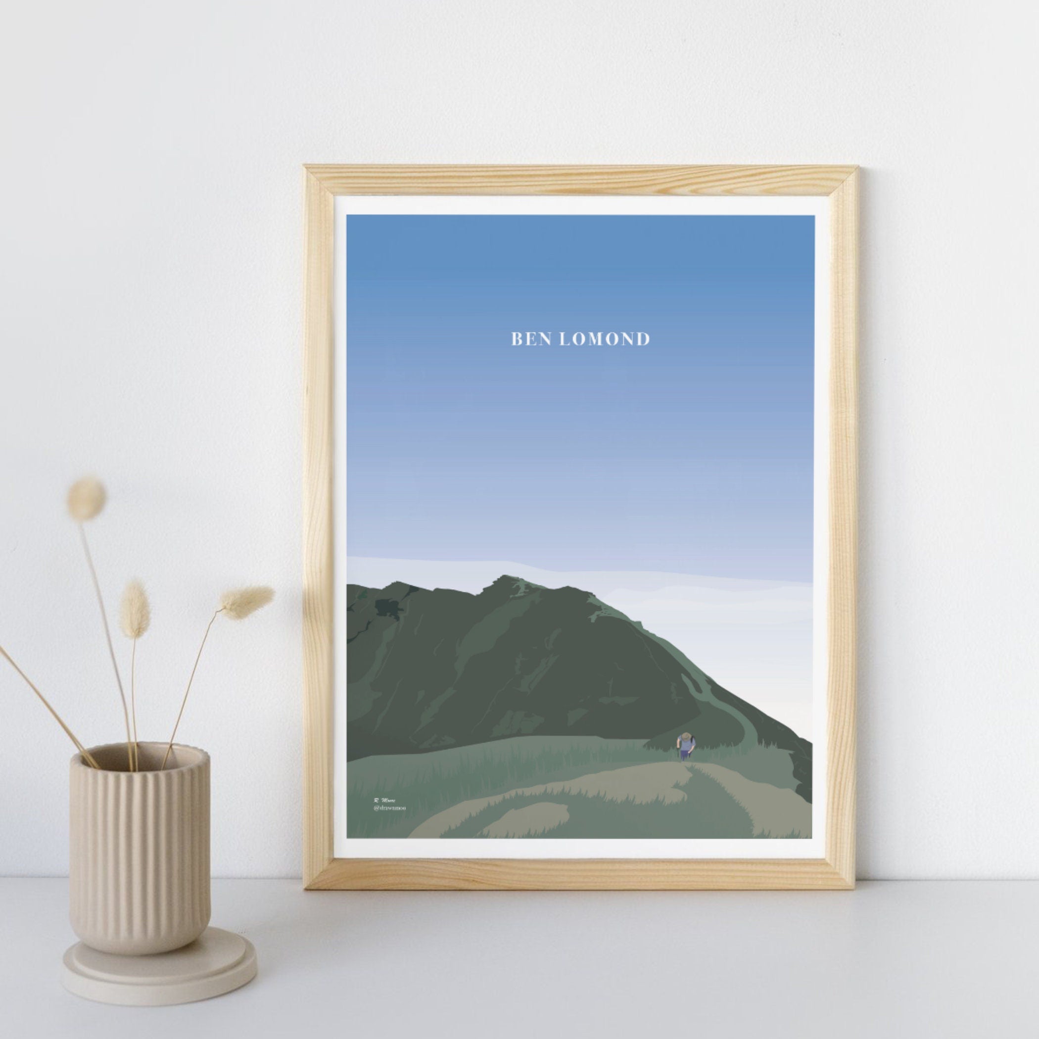 Ben Lomond Print | Scotland | Highlands | Nature | Munro | Walking | Hiking| Poster
