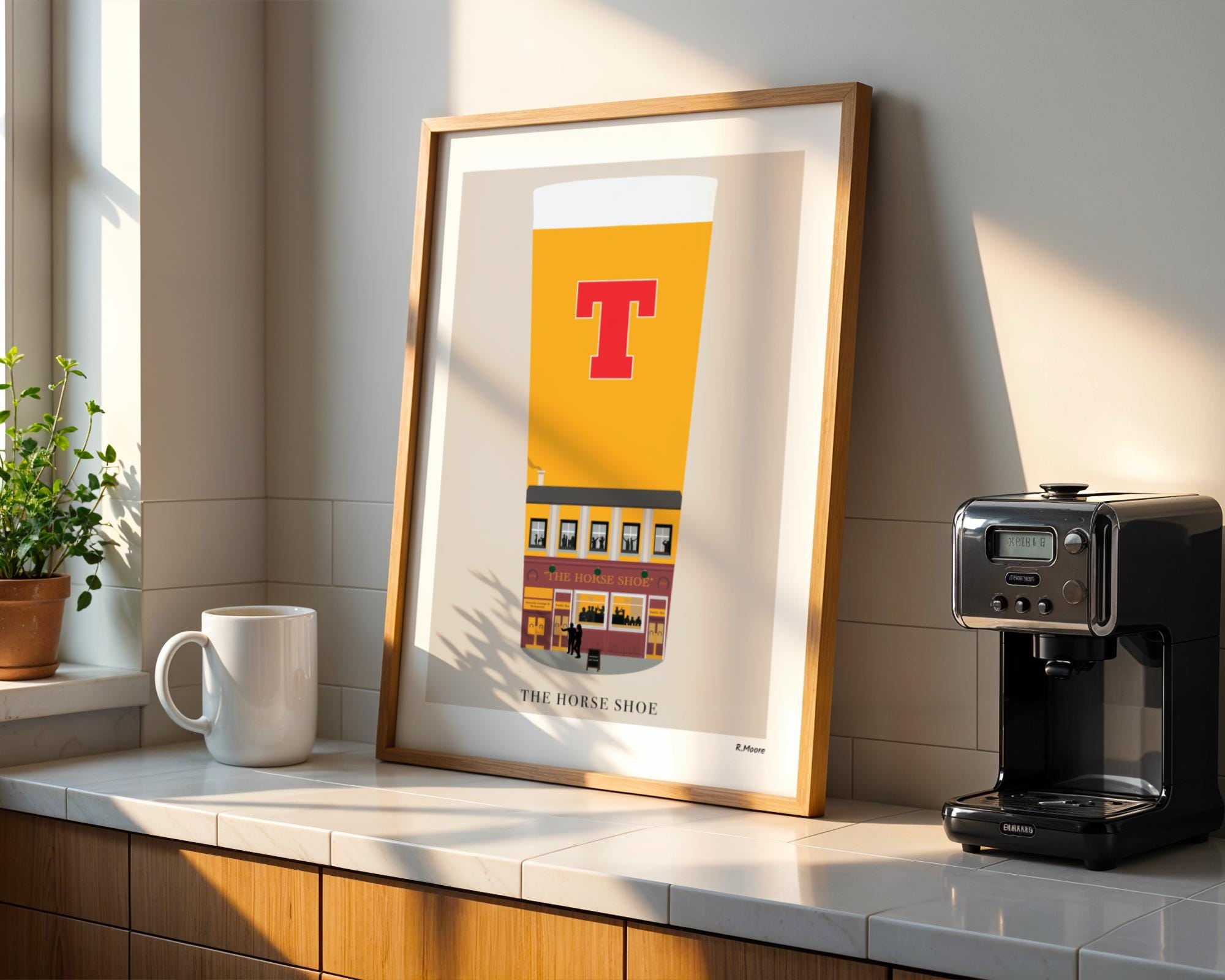 The Horse Shoe | Pubs In Pints | Print | Glasgow | Scotland | Bar | Poster | Tennents | Scottish