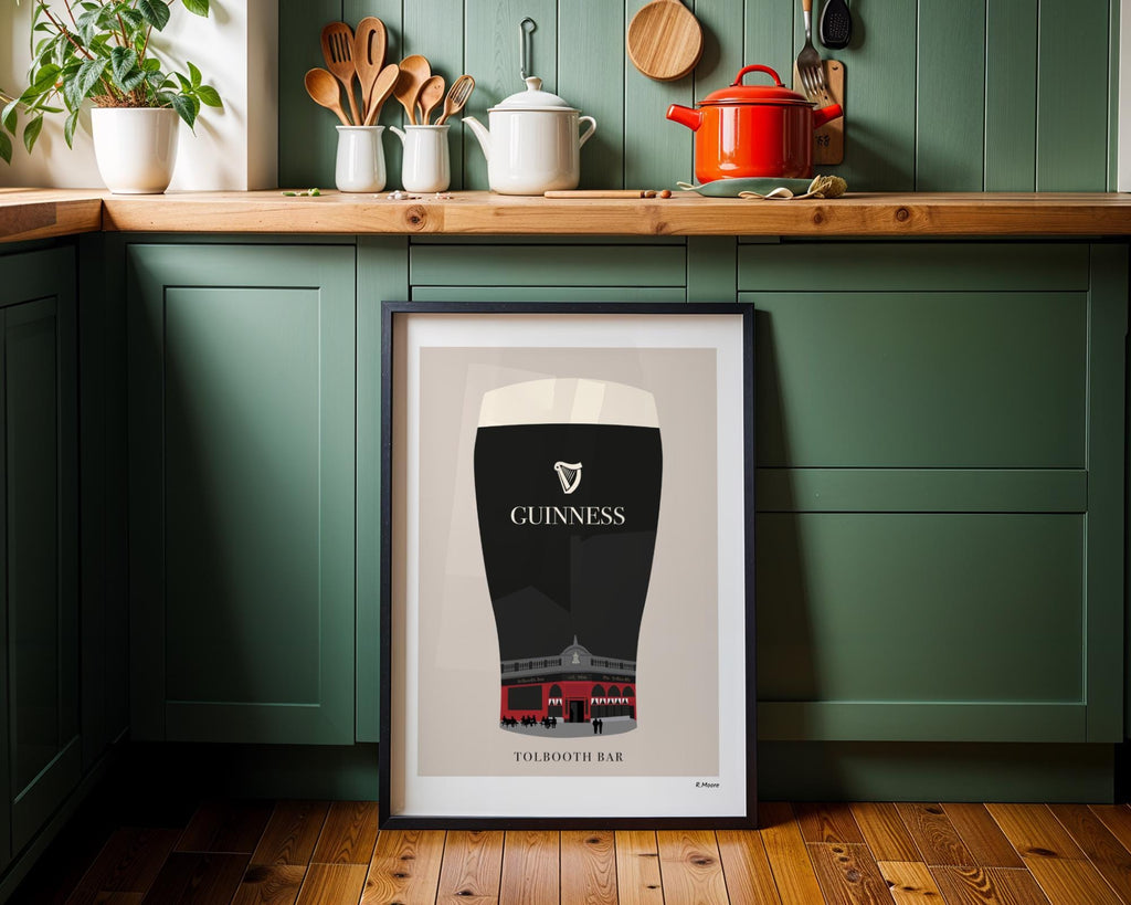 Tolbooth Bar | Pubs In Pints | Print | Glasgow | Scotland | Bar | Poster | Guinness | Irish