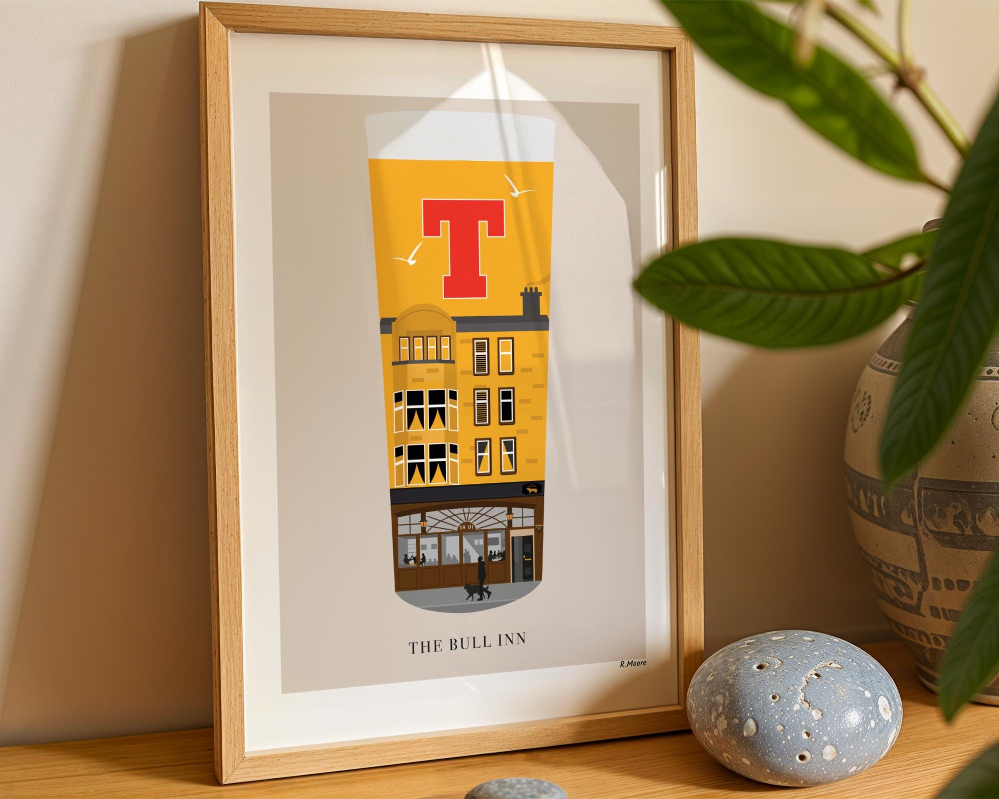 The Bull Inn | Paisley | Pub | Tennents | Pubs in Pints | Scotland | Print | Art