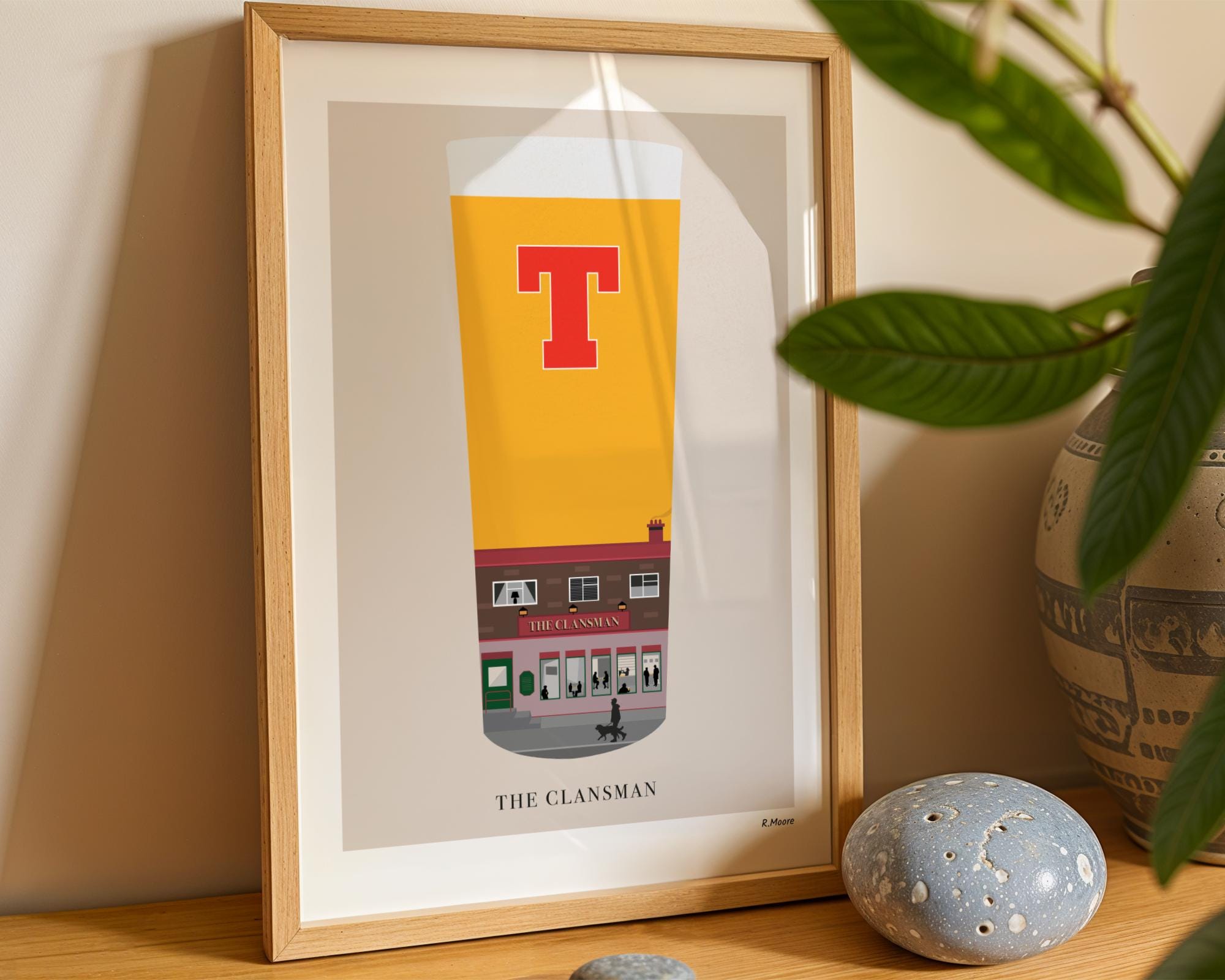 The Clansman Print: Glasgow Scotland Pub Art - Pubs In Pints Series