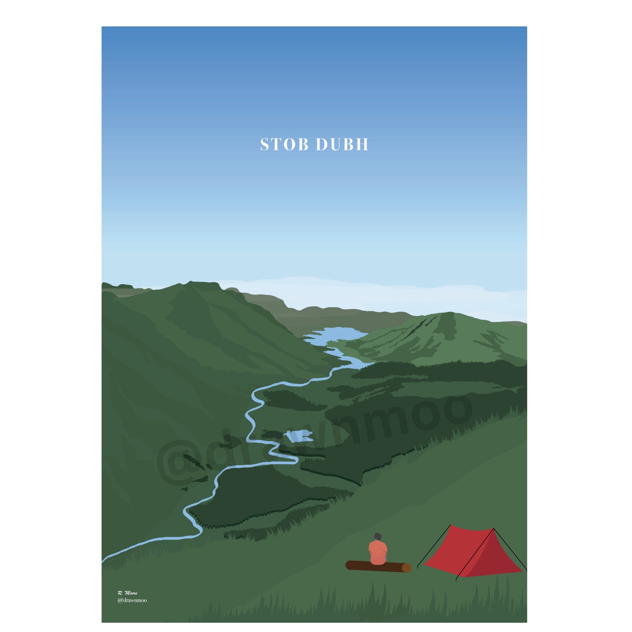 Stob Dubh Print | Scotland | Highlands | Nature | Munro | Walking| Hiking | Poster