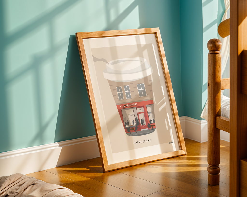 Cappuccino Café Wall Art Print | Edinburgh