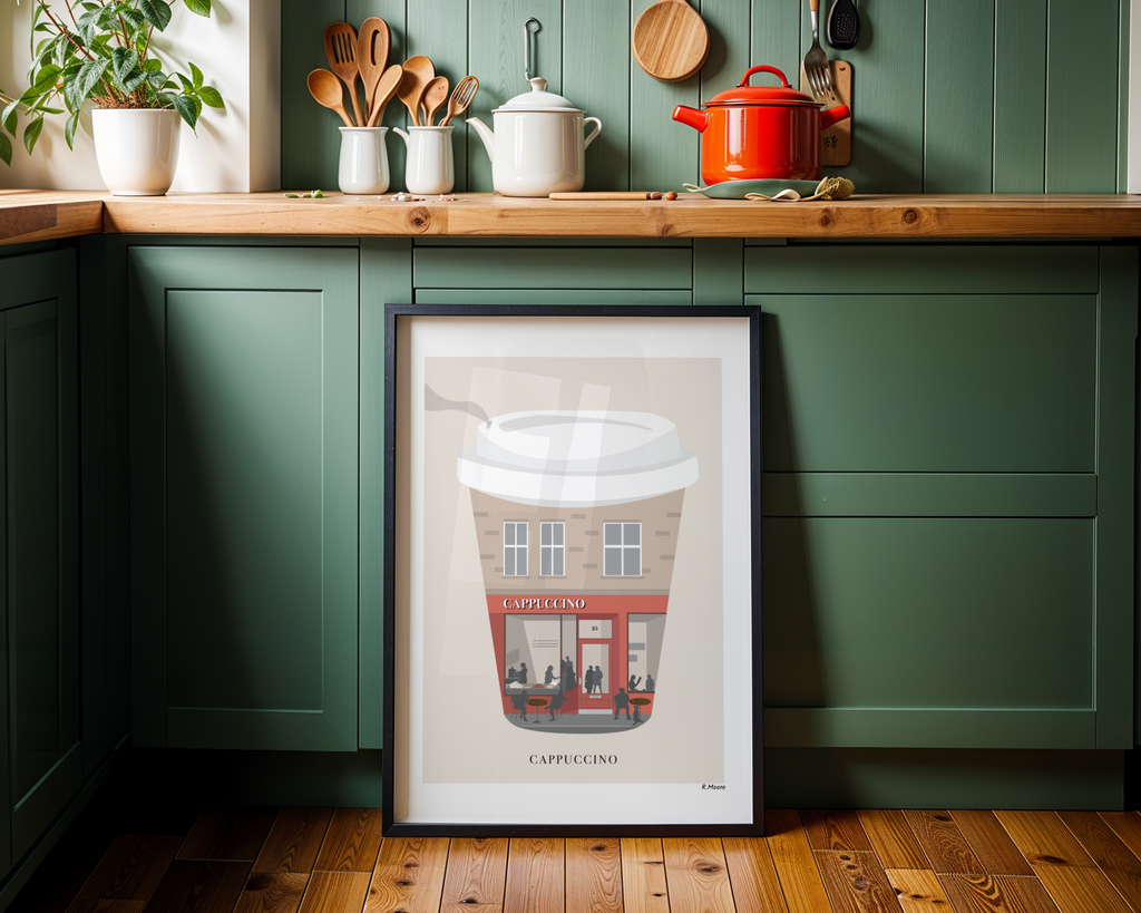 Cappuccino Café Wall Art Print | Edinburgh