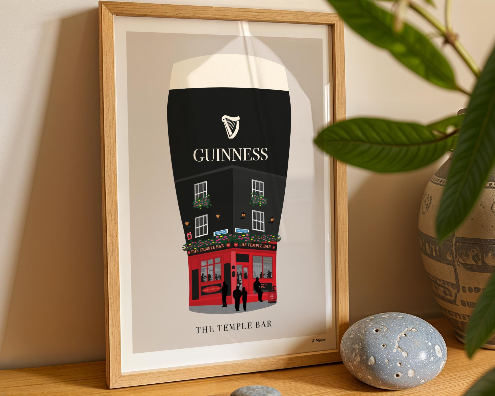 The Temple Bar | Pubs In Pints | Print | Dublin | Ireland | Bar | Poster | Guinness | Irish | Art