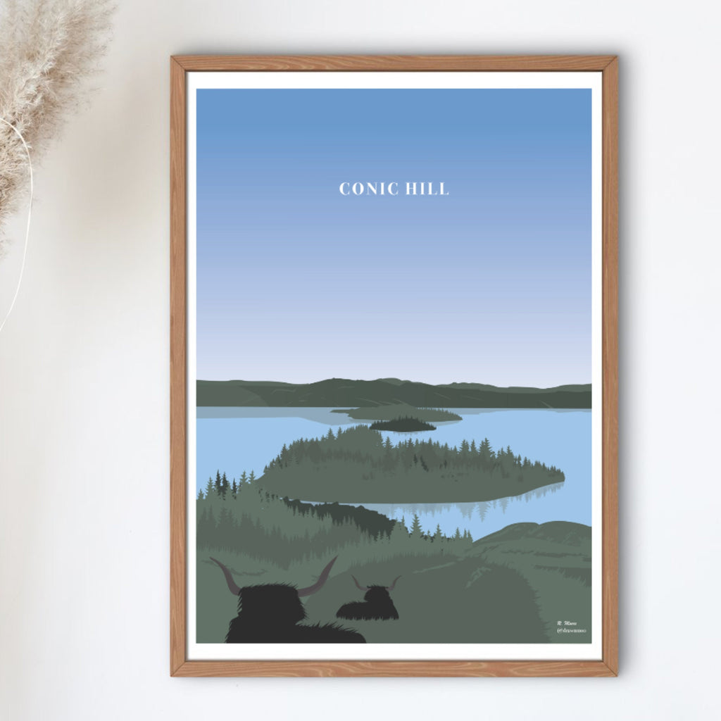 Conic Hill Print | Scotland | Highlands | Nature | Hill | Walking| Hiking | Poster