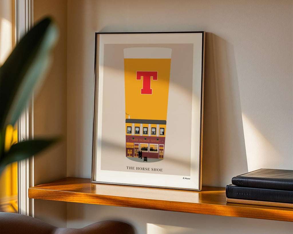 The Horse Shoe | Pubs In Pints | Print | Glasgow | Scotland | Bar | Poster | Tennents | Scottish