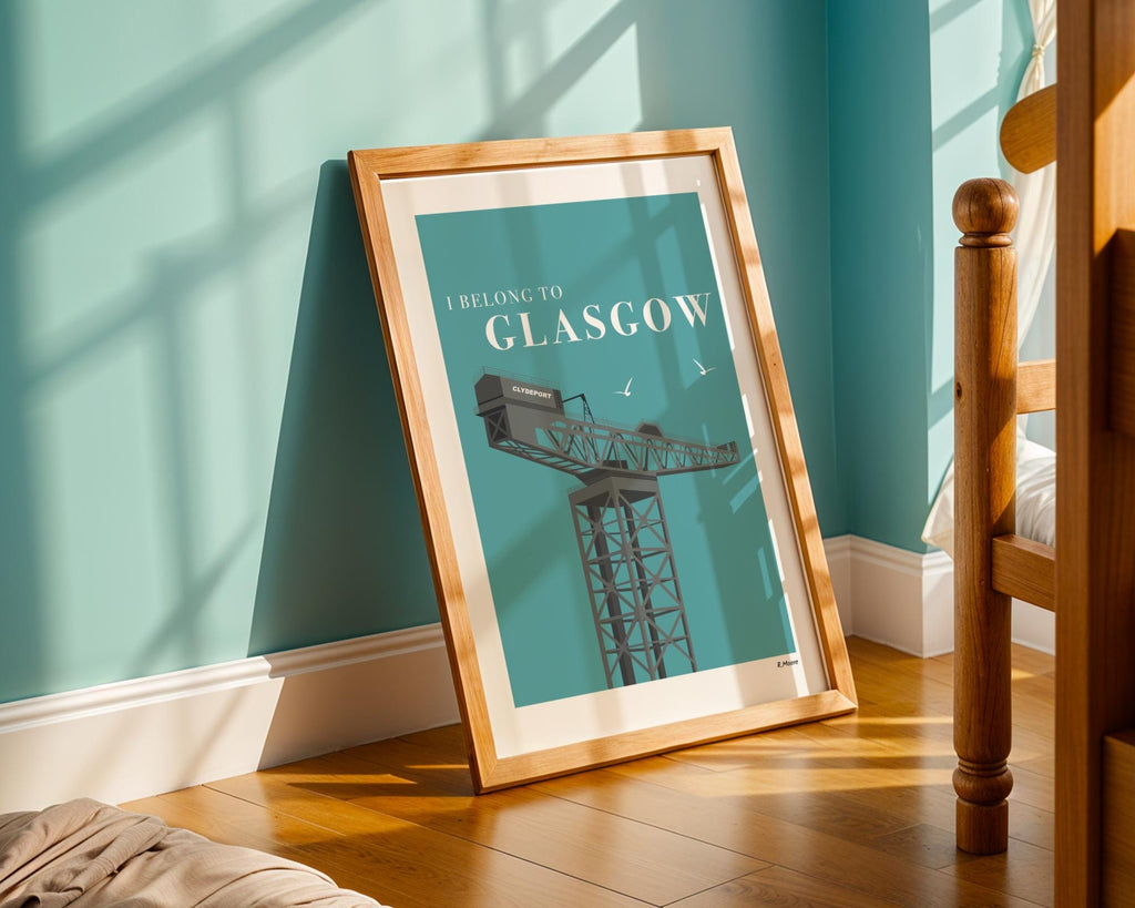 I Belong to Glasgow | Scotland | Finnieston Crane | Poster | Print | Art