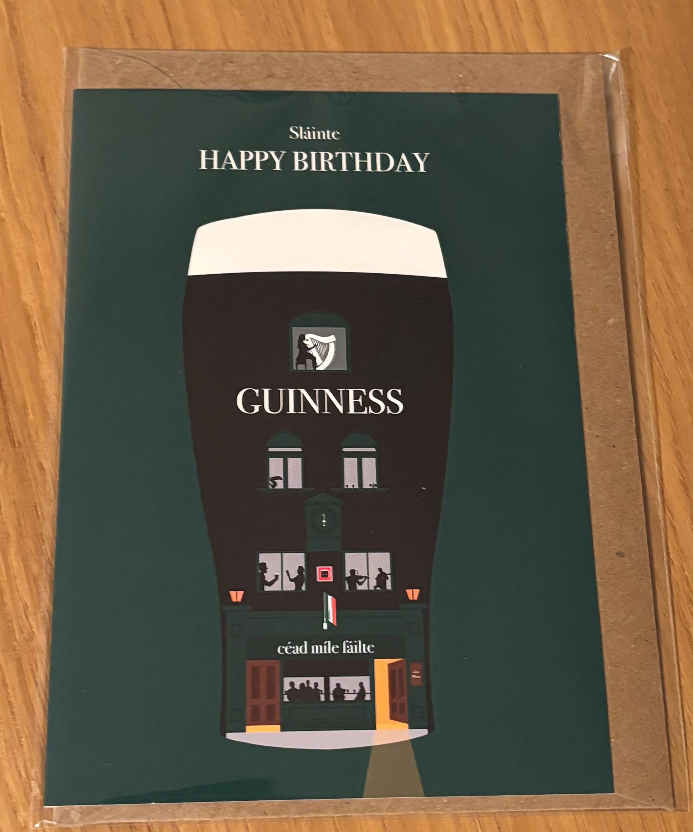 Guinness Birthday Card | Irish Sláinte Greetings