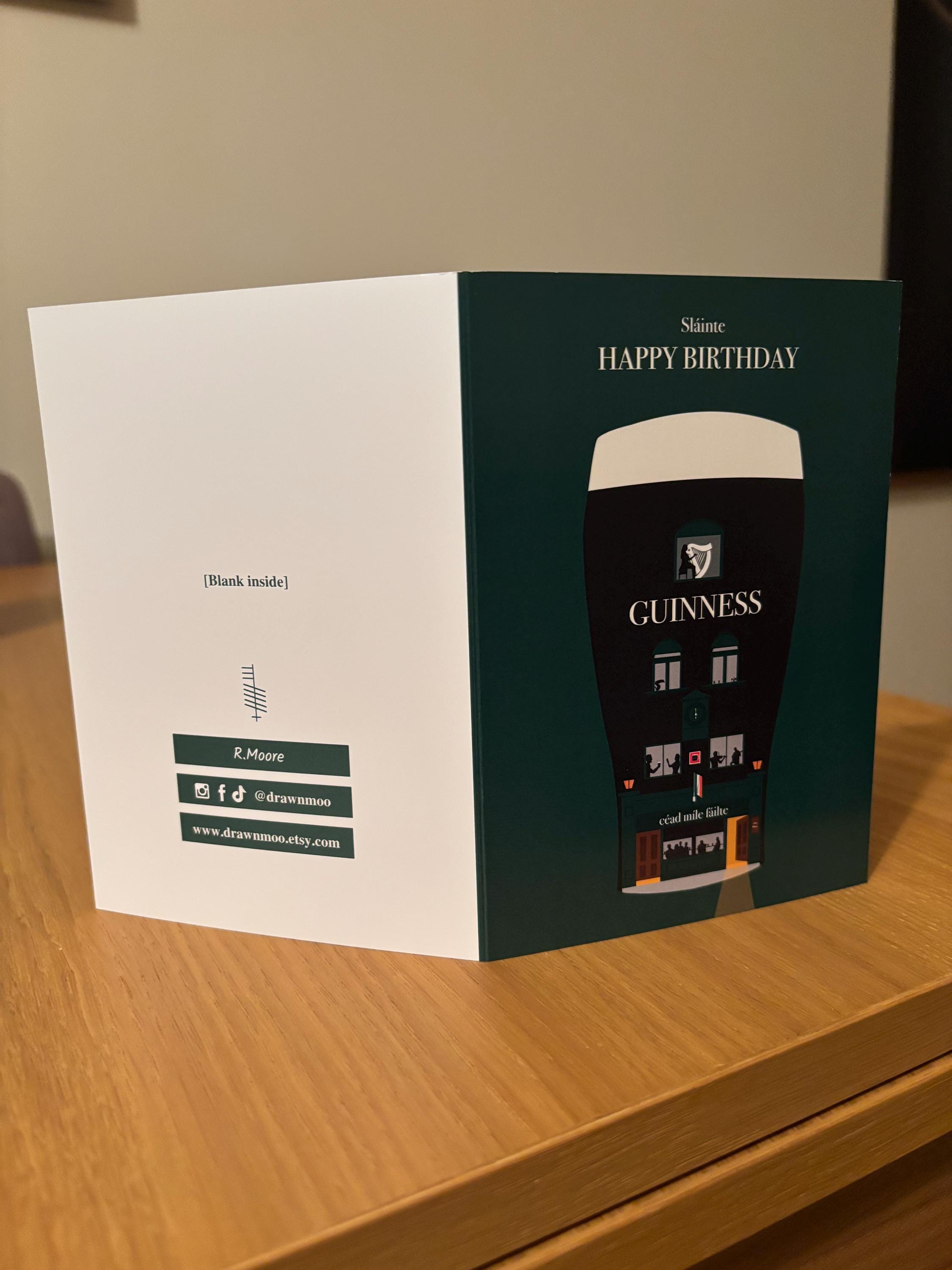 Guinness Birthday Card | Irish Sláinte Greetings