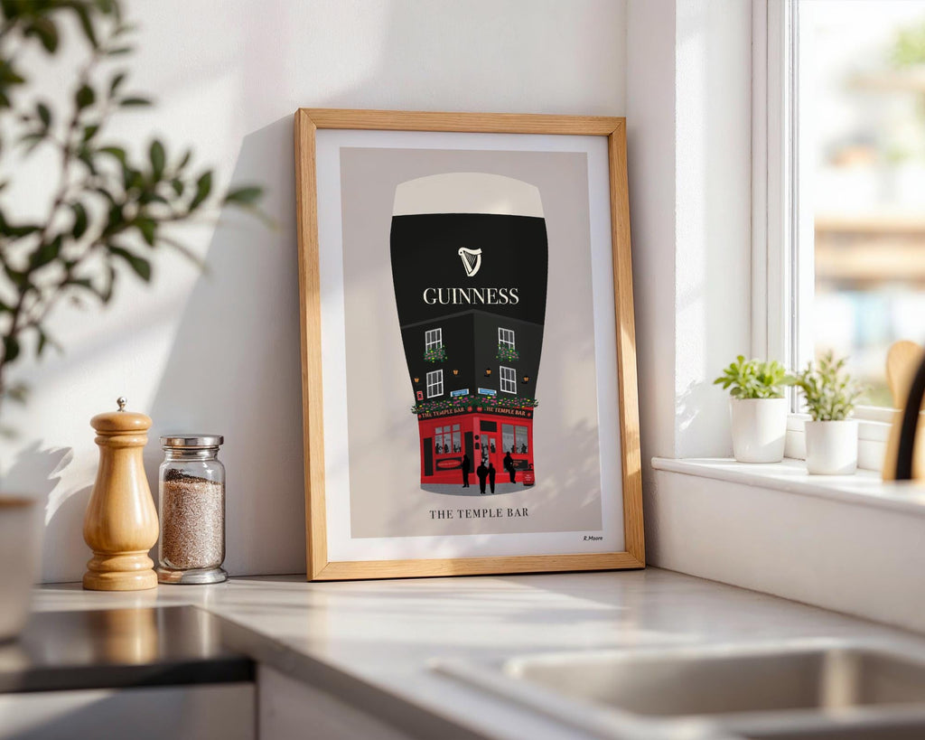 The Temple Bar | Pubs In Pints | Print | Dublin | Ireland | Bar | Poster | Guinness | Irish | Art