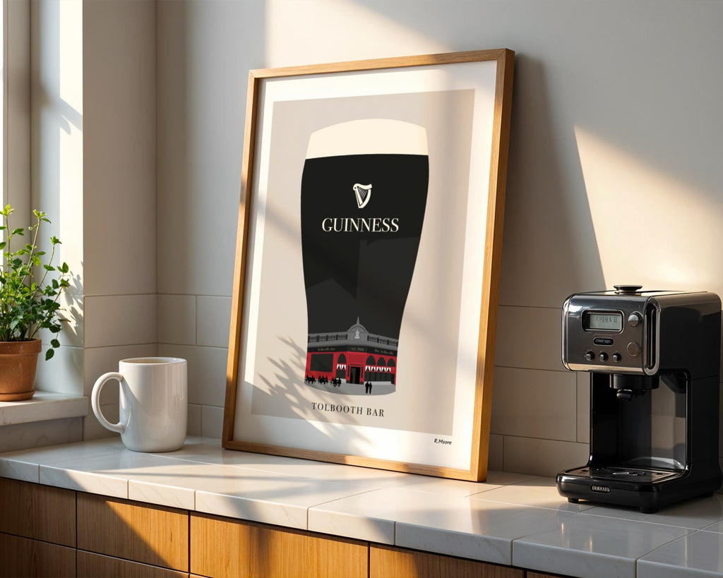 Tolbooth Bar | Pubs In Pints | Print | Glasgow | Scotland | Bar | Poster | Guinness | Irish