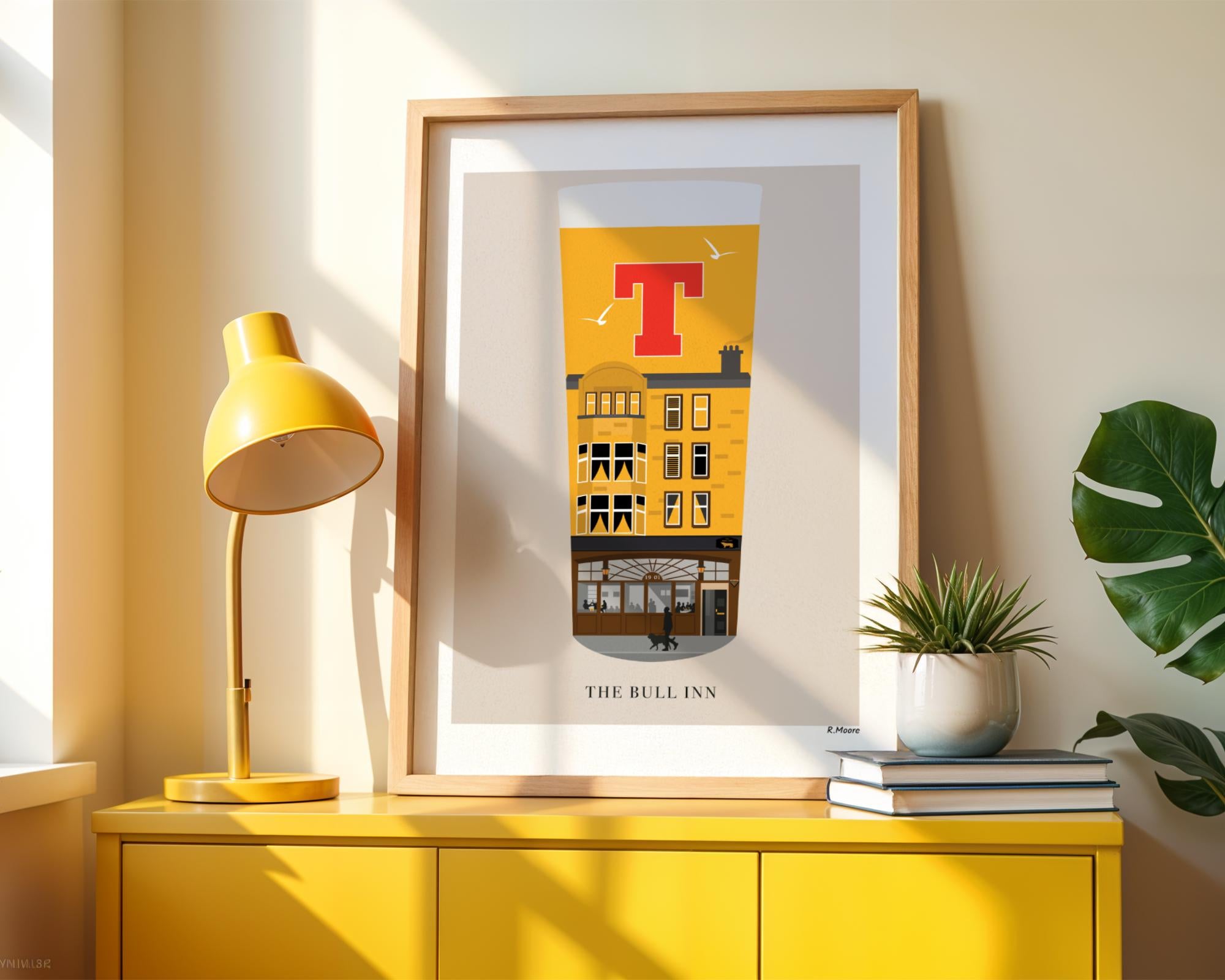 The Bull Inn | Paisley | Pub | Tennents | Pubs in Pints | Scotland | Print | Art