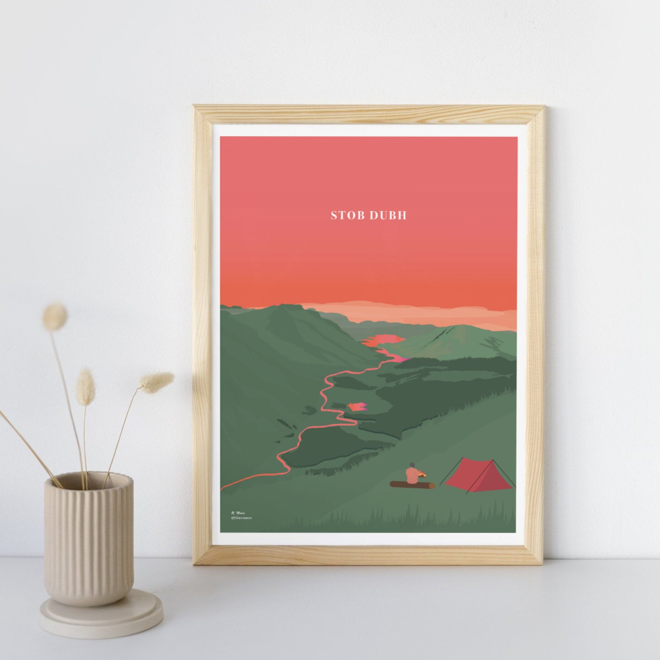 Stob Dubh Print | Scotland | Highlands | Nature | Munro | Walking| Hiking | Poster