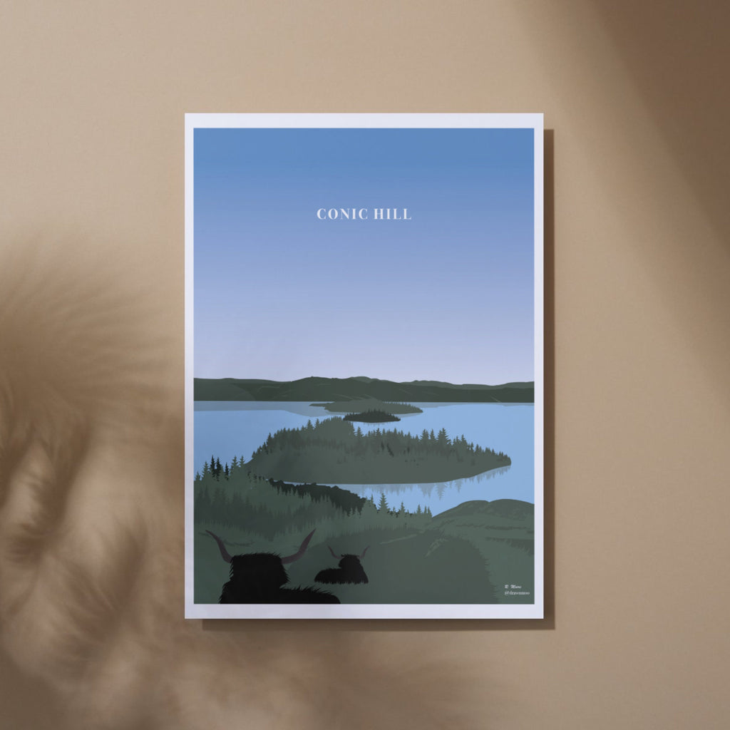 Conic Hill Print | Scotland | Highlands | Nature | Hill | Walking| Hiking | Poster
